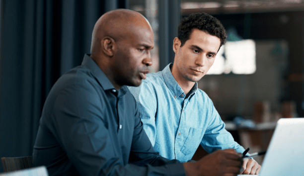 Employee meets about benefits