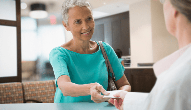 Woman at medical office