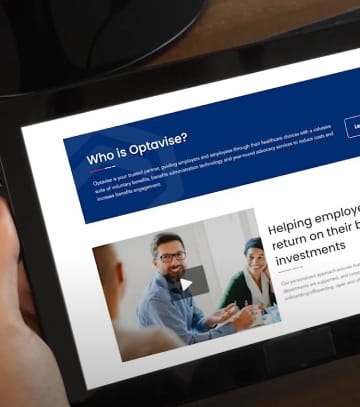 Image of tablet with our website