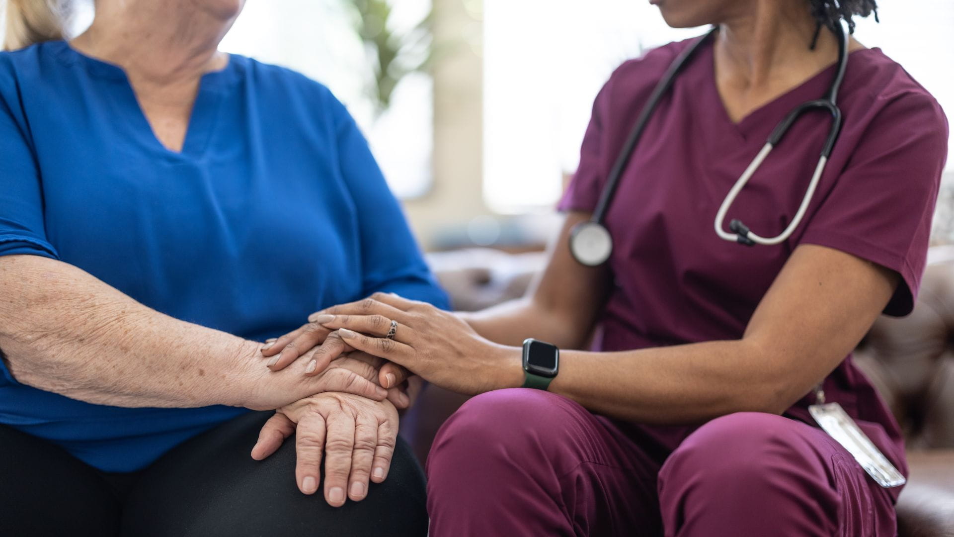 Caregiver with patient